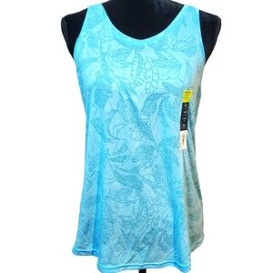 Tek Gear Essential Gear Racer Back Wicking Tank Top Medium Blue
